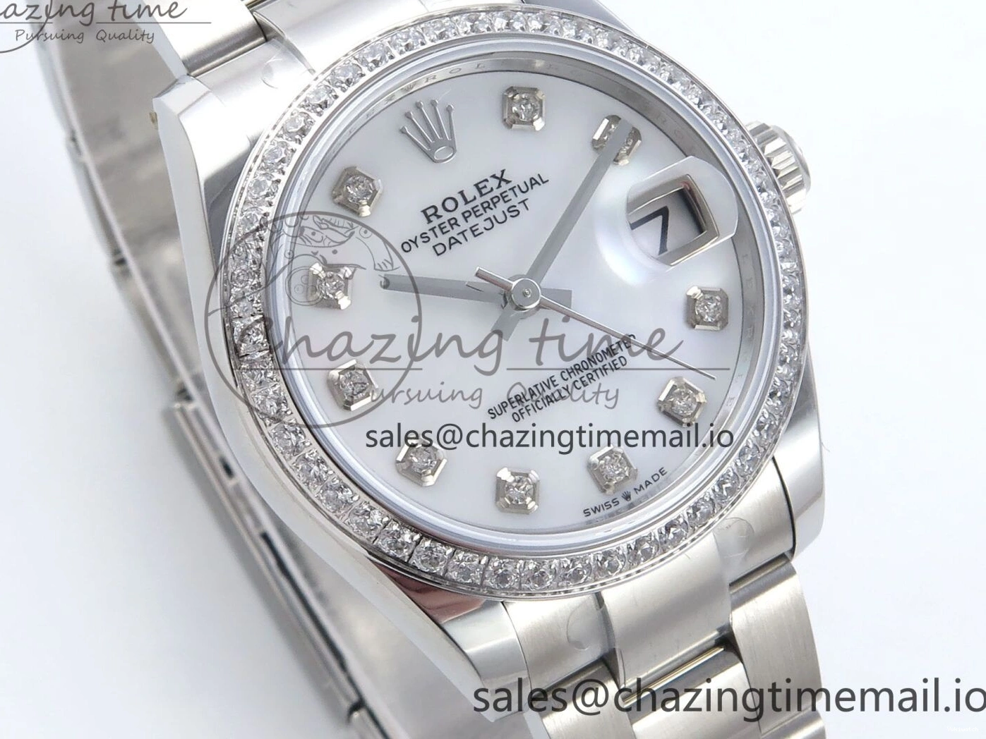 Bracelet Best DateJust Dial Bezel ETA Oyster 1:1 MOP Steel ARF 31 904L Edition Diamonds 2688 White SS 278384RBR on 0328